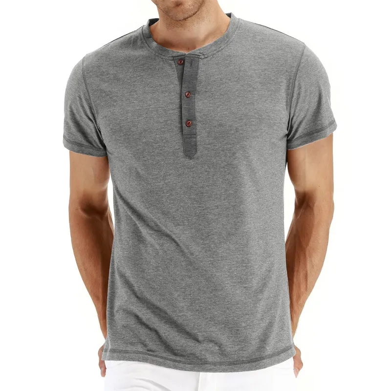 Classic Men's Henley Short Sleeve T-Shirt 2