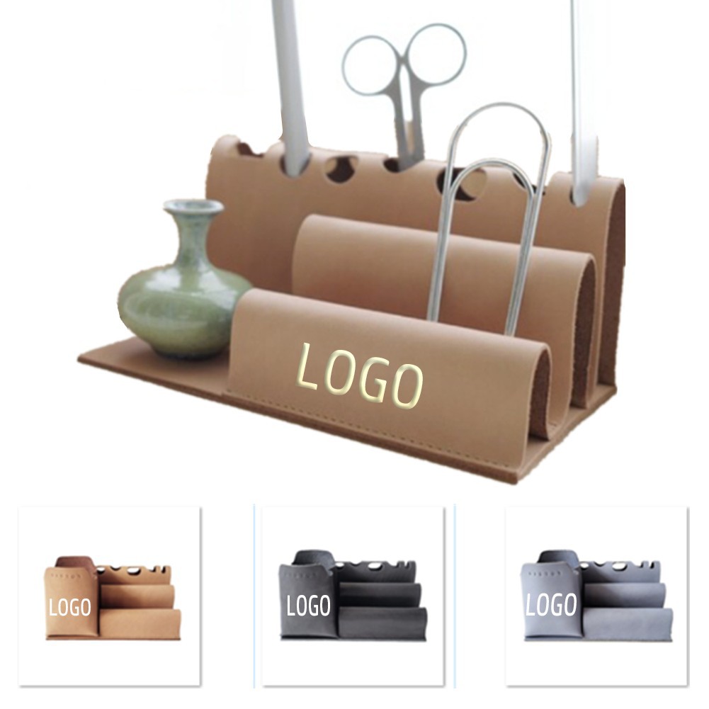 Leather Tech Desk Box Organizer 3