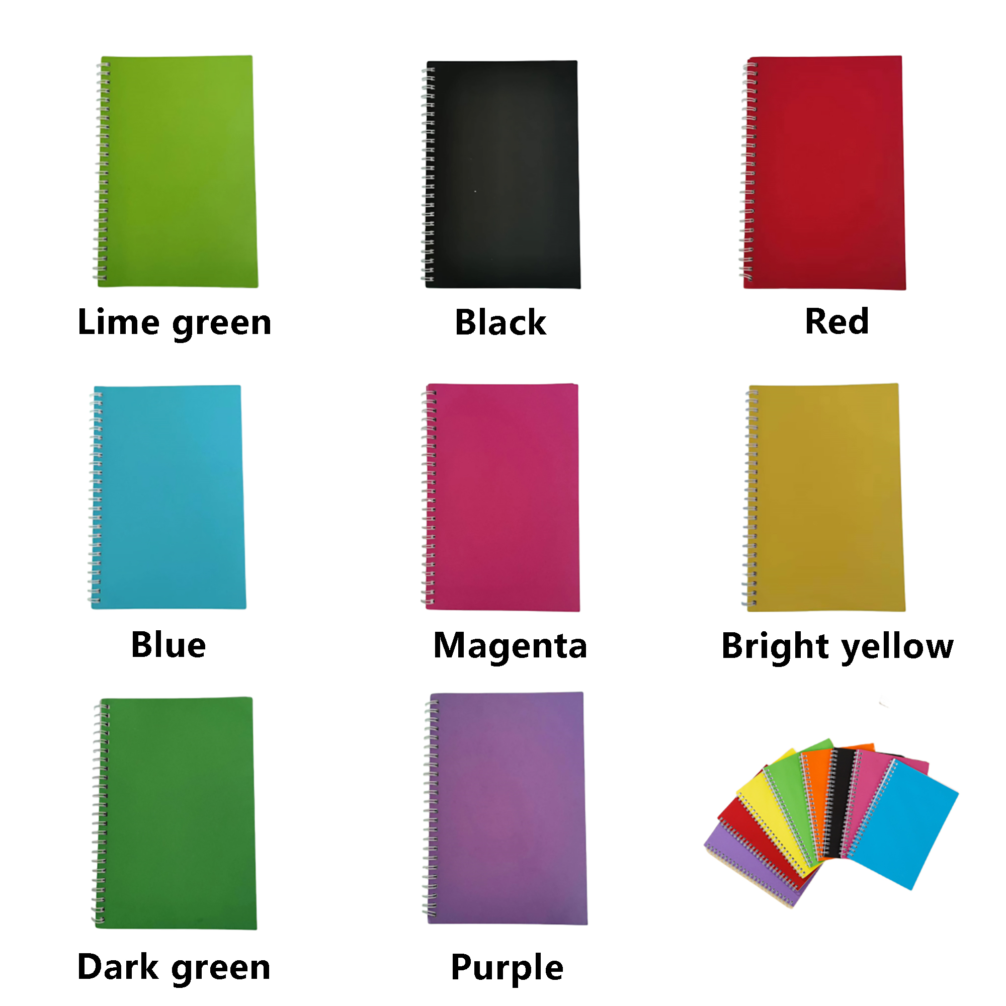 A5 Size 50 Page Spiral Bound Notebooks MOQ50PCS 3