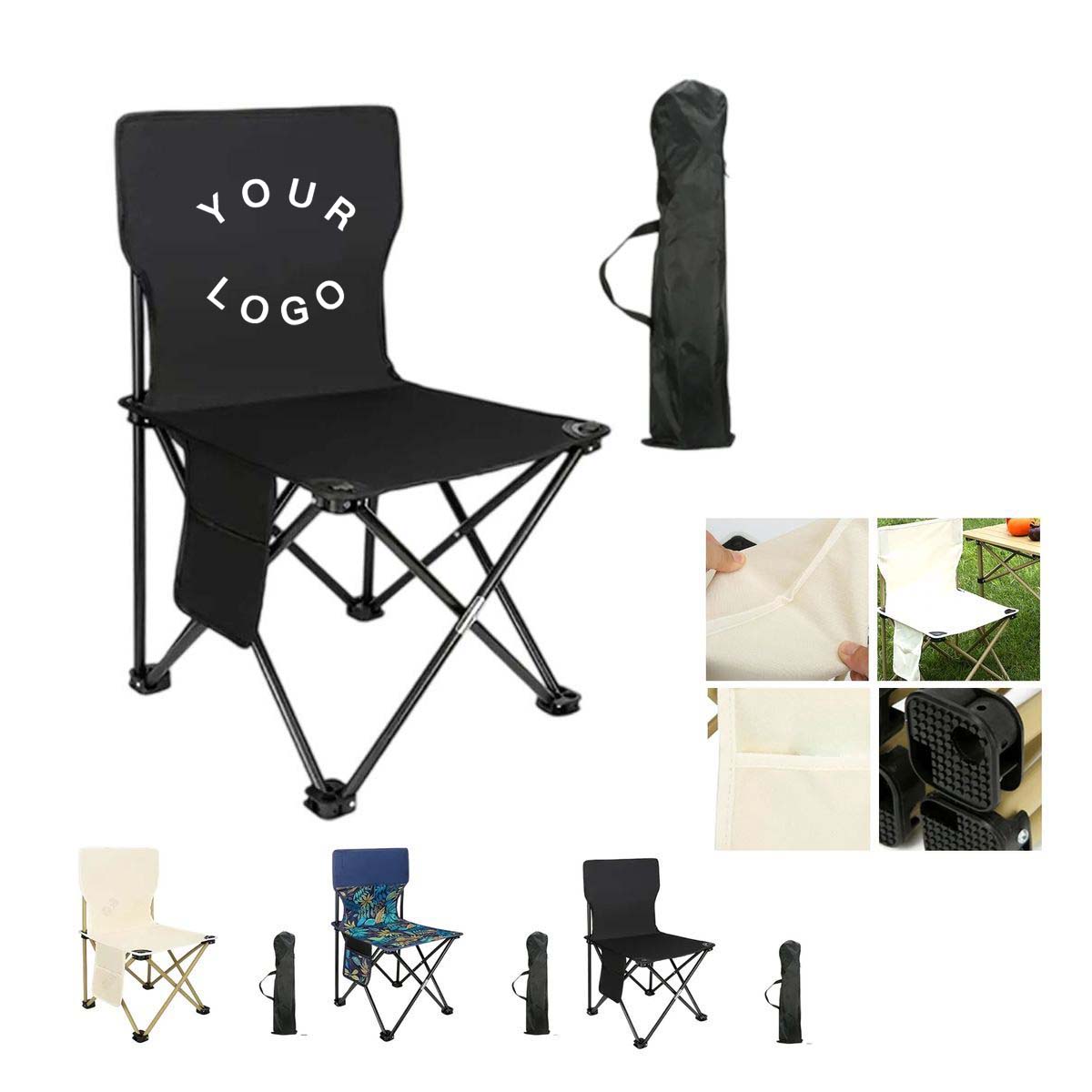 Foldable Beach Chair Portable Steel Frame 2