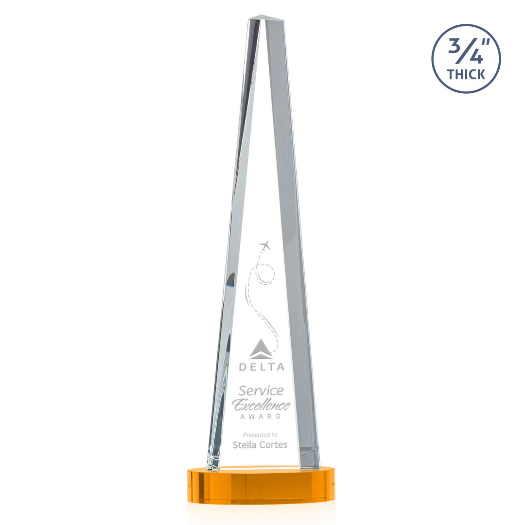 Majestic Tower Award on Alberton Base - Amber 12