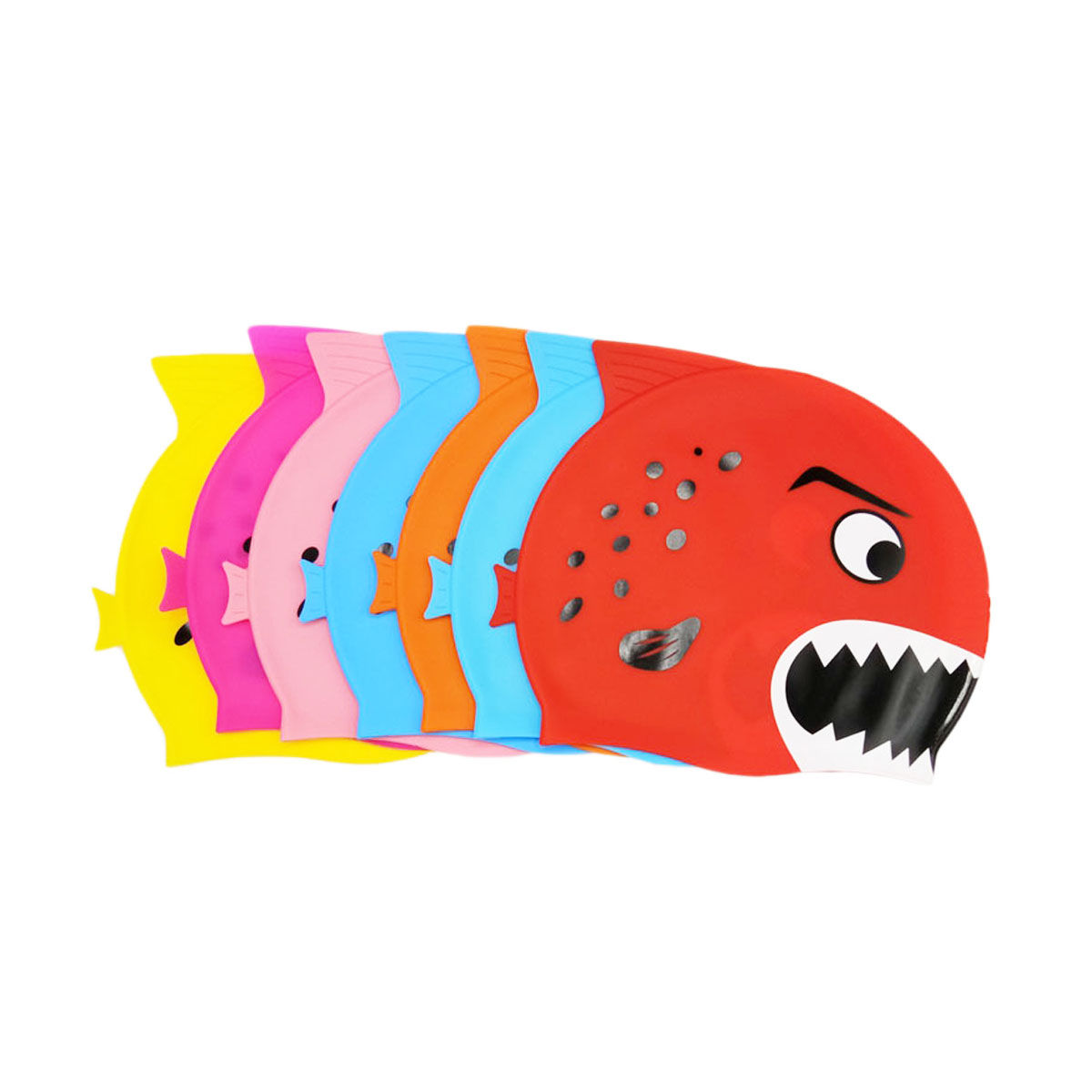 Kids Cartoon Fish Swim Caps 3