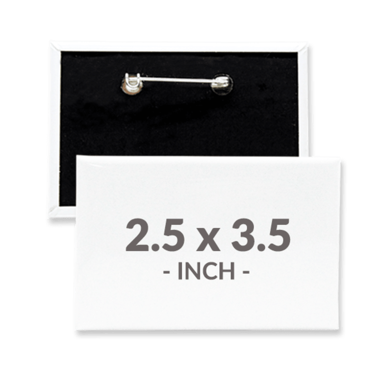 2.5 X 3.5 Inch Rectangle Custom Buttons 2