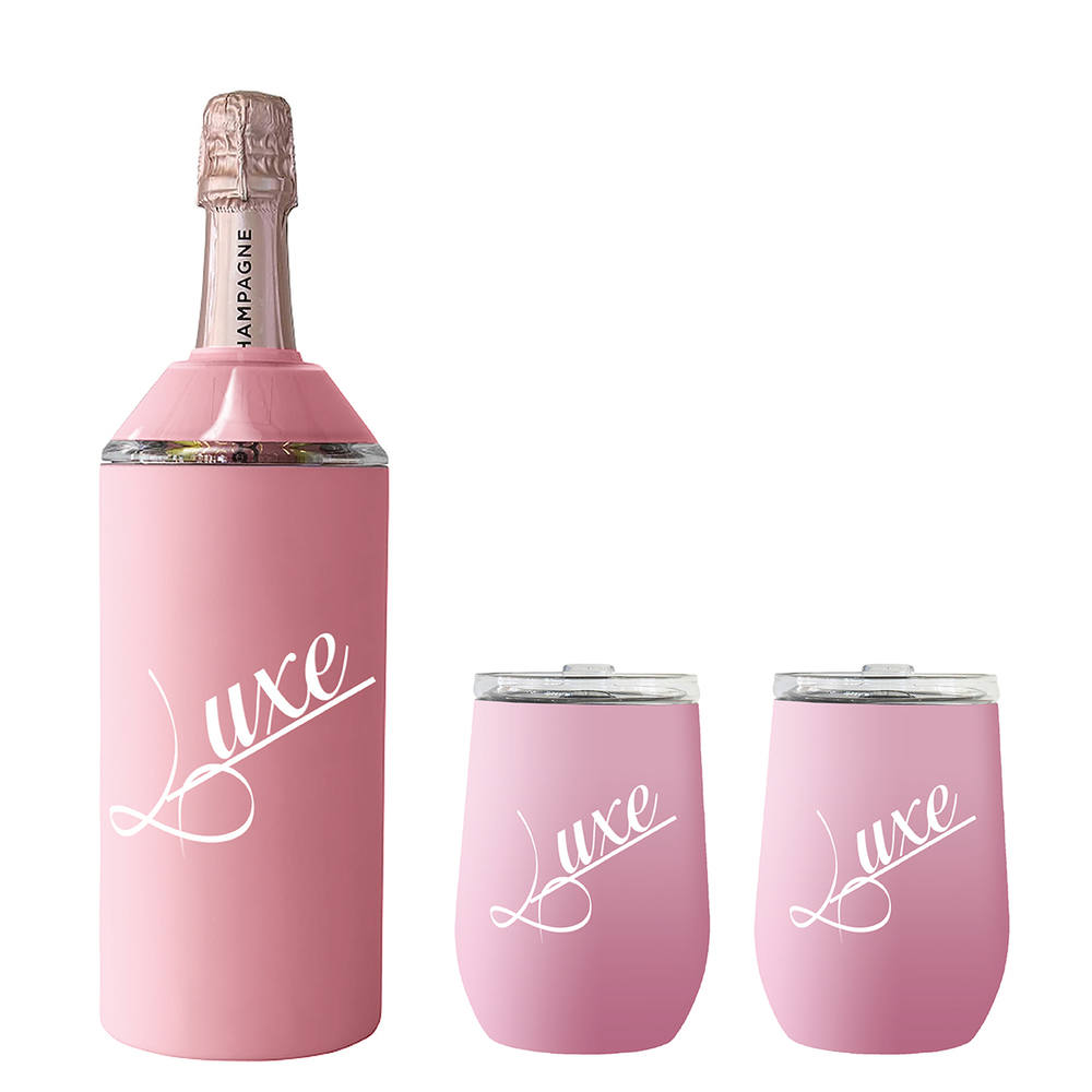 Vinglacé® Wine Bottle Insulator & 2 Glass Gift Set 1