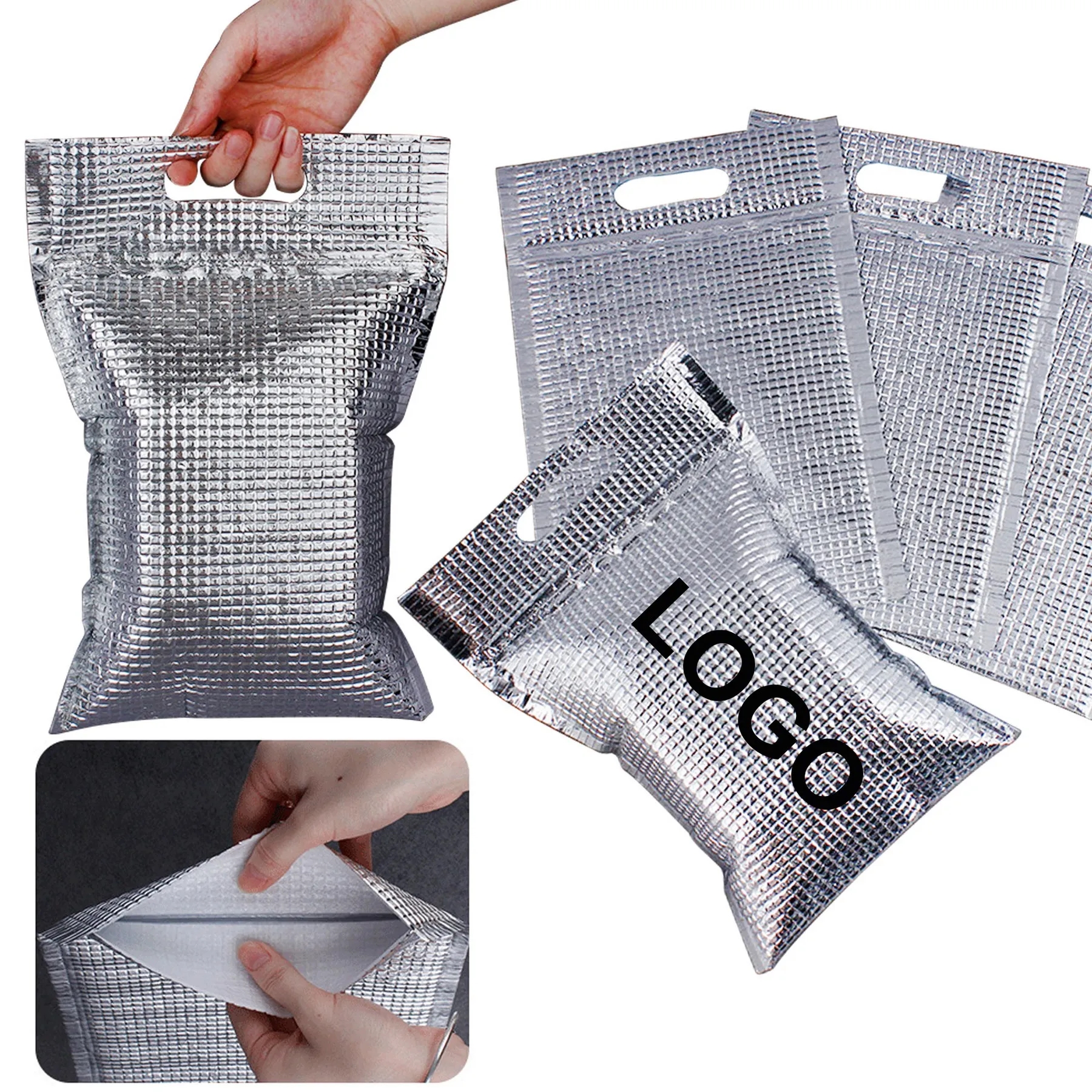 Disposable Cooler Bags with Zip Lock & Handle 5
