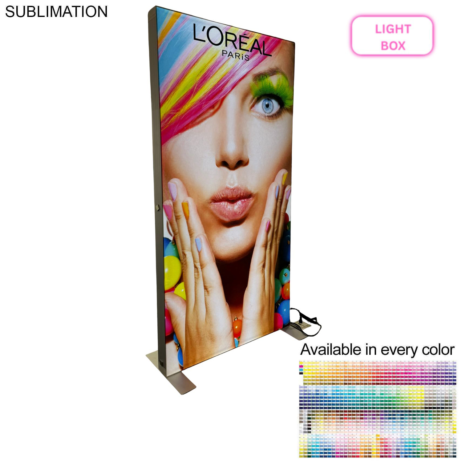 LED Light Box Floor Display Banner Kit, 40" x 80", NO SETUP CHARGE 1