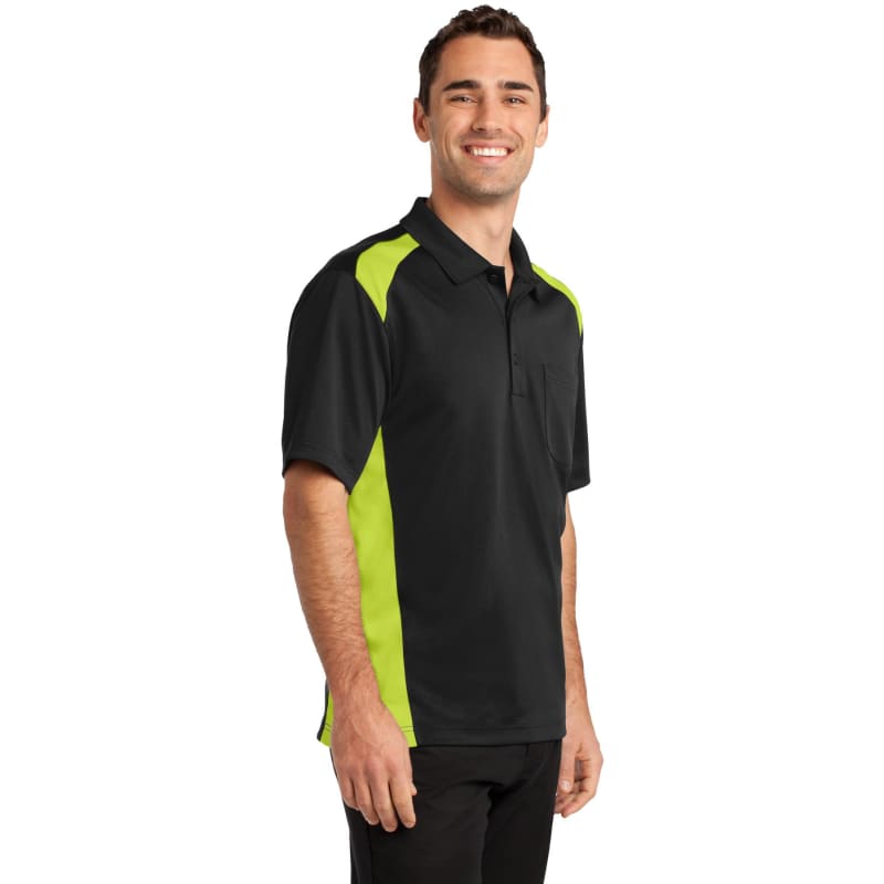 CornerStone Select Snag-Proof Two Way Colorblock Pocket Polo. 26