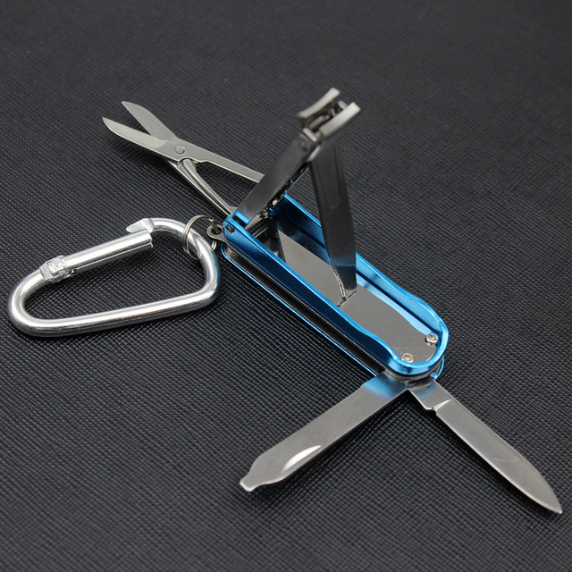 Metal Multi-Functional Nail Clipper Keychain 4