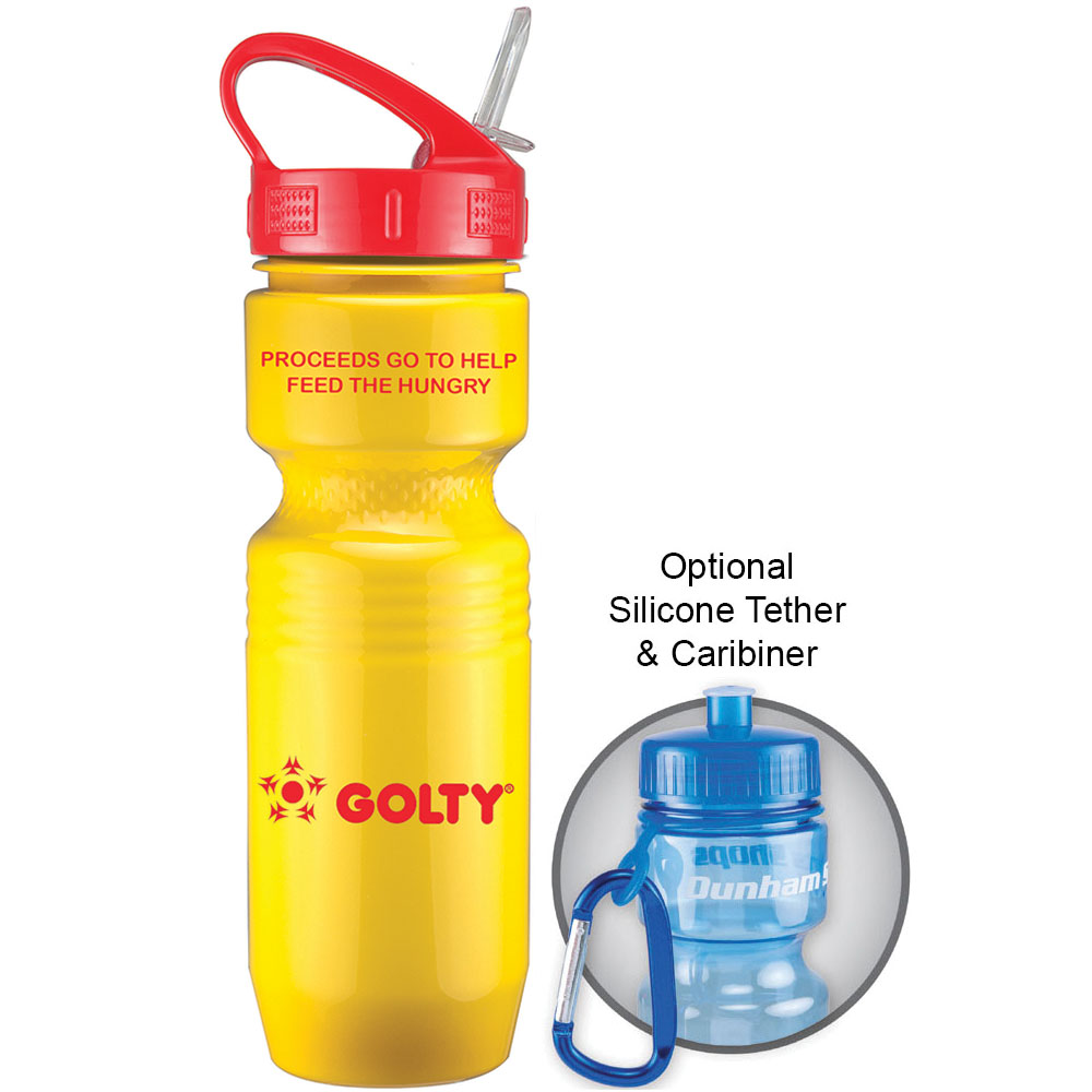26 Oz. Jogger Bottle Sport Sip Lid & Straw - Solid Colors
