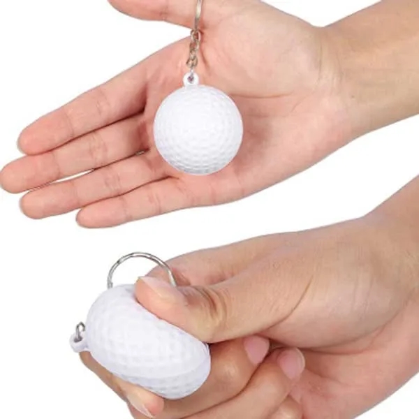 Foam Stress Relief Golf Balls with Keychain 3