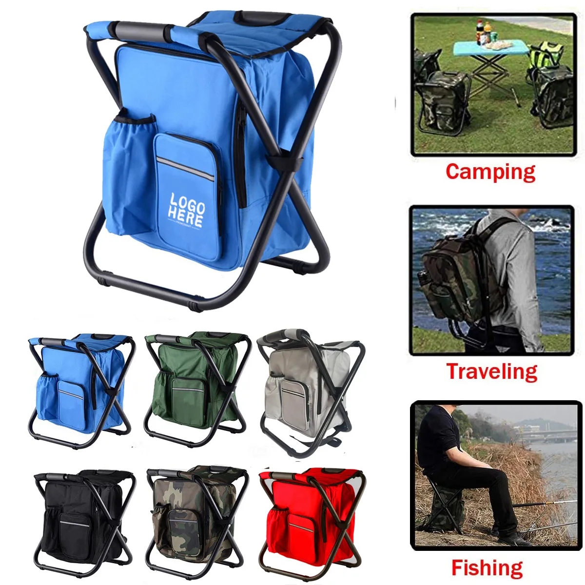 Portable Camping Chair with Cooler Bag 3