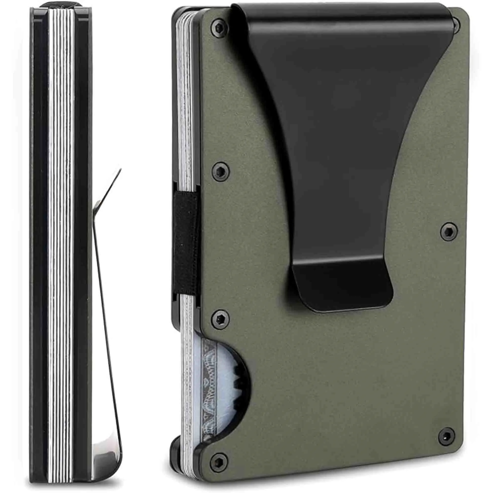 Minimalist Carbon Fiber RFID Blocking Aluminum Metal Wallet 4