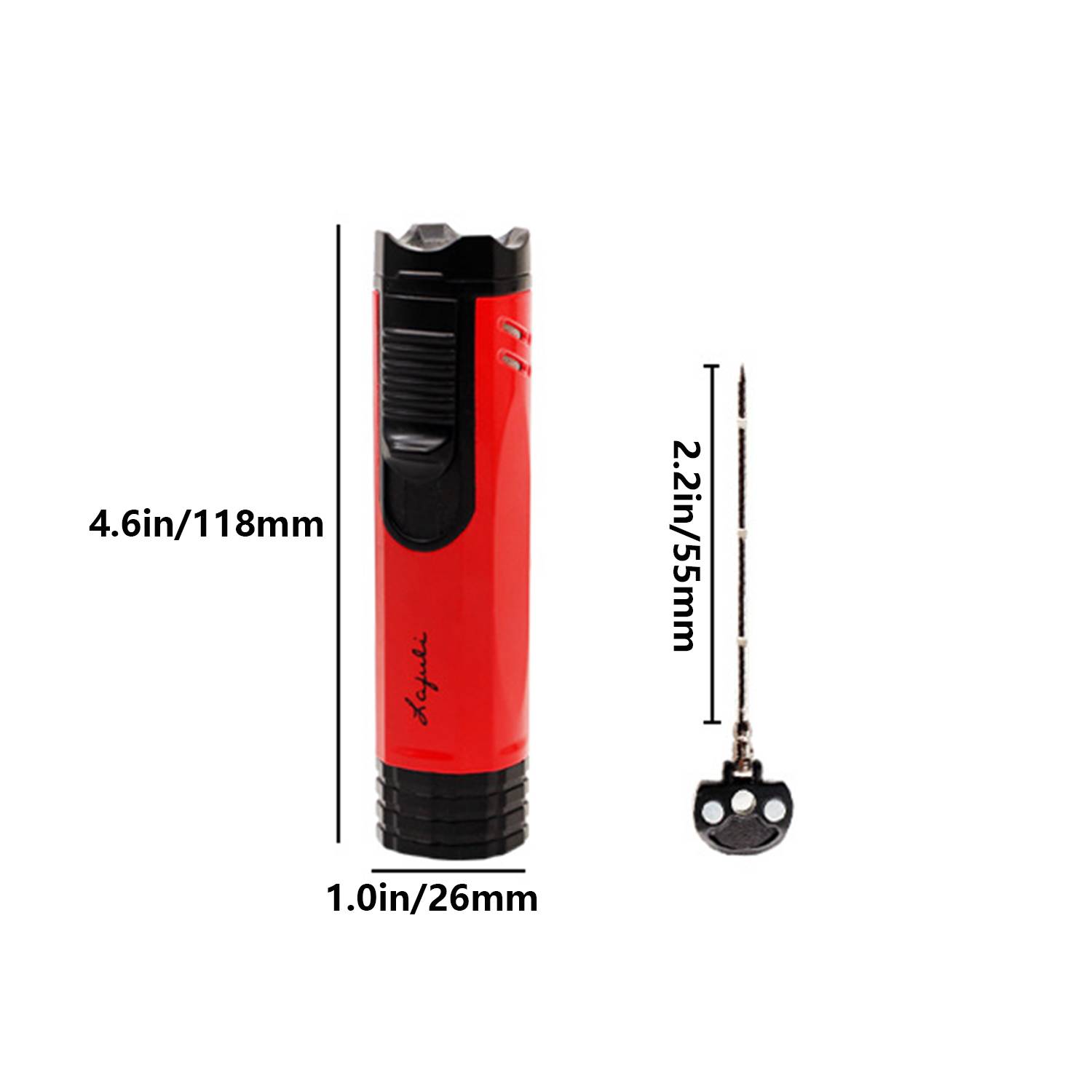 Triple Jet Flame Cigar Lighter with Punch Draw Enhancer 6