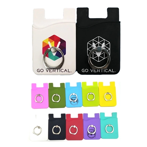 Silicone Phone Wallet With Ring Stand 4