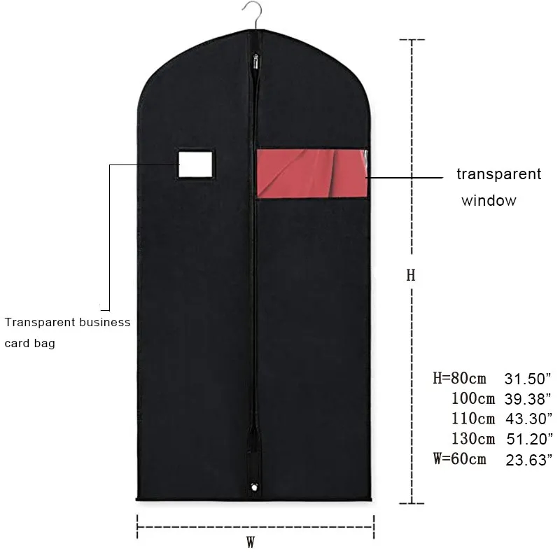 Foldable Garment Bags for Hanging Clothes with Clear Window 2