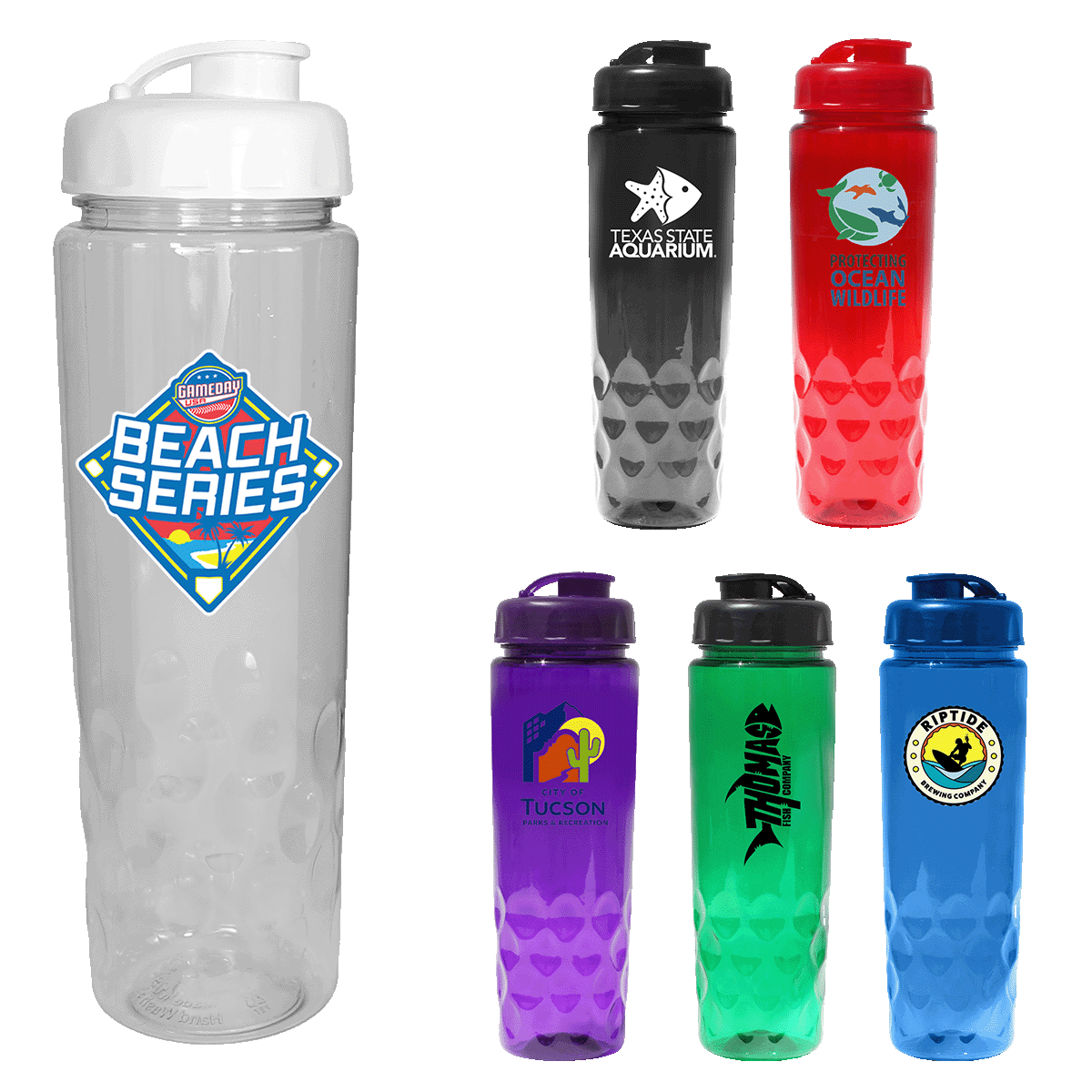 RECYCLED PET - 24 oz. Bottle with Flip Top Cap 15