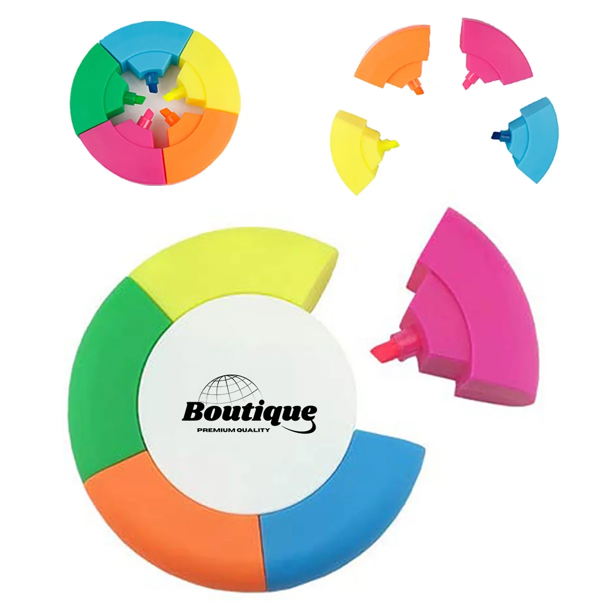 Round Marker Graffiti Painting Kids 5 Colors Highlighter Pen 3