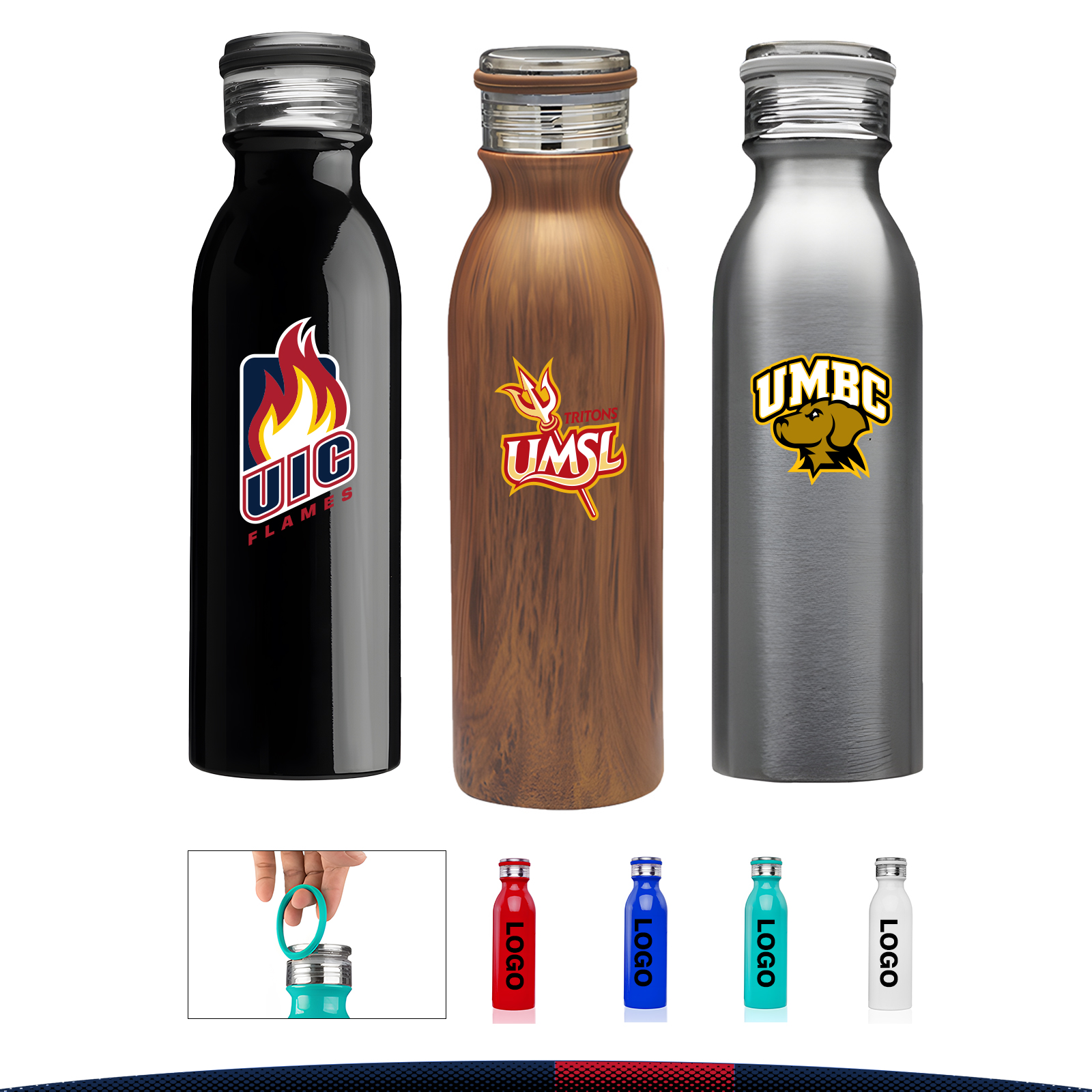 Celony Stainless Steel Water Bottle - 20 OZ., custom water bottle with logo imprint 8