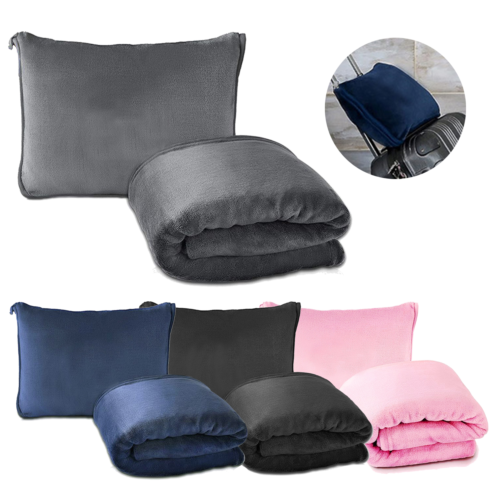 Pillow Storage Blanket Outdoor Warm Comfortable Journey 2