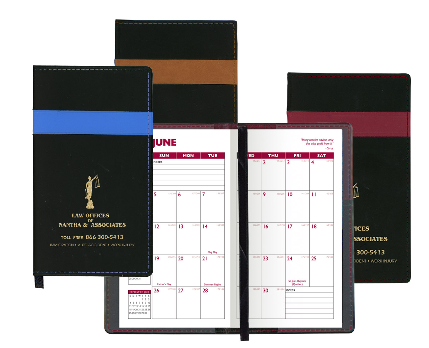 Joliett Series Soft Cover 2 Tone Vinyl Academic Planner / 2 Color 4