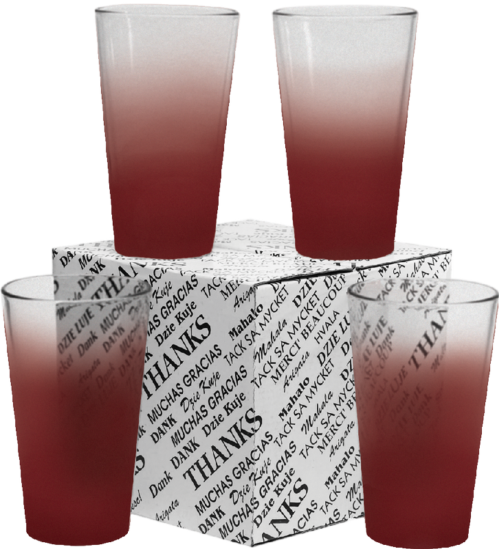16 oz. Mixing Glass Thank You Set 35