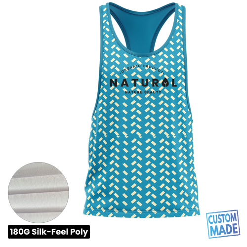 Unisex & Kids' Sublimation Racerback Tank Top - 180G Silk-Feel 4
