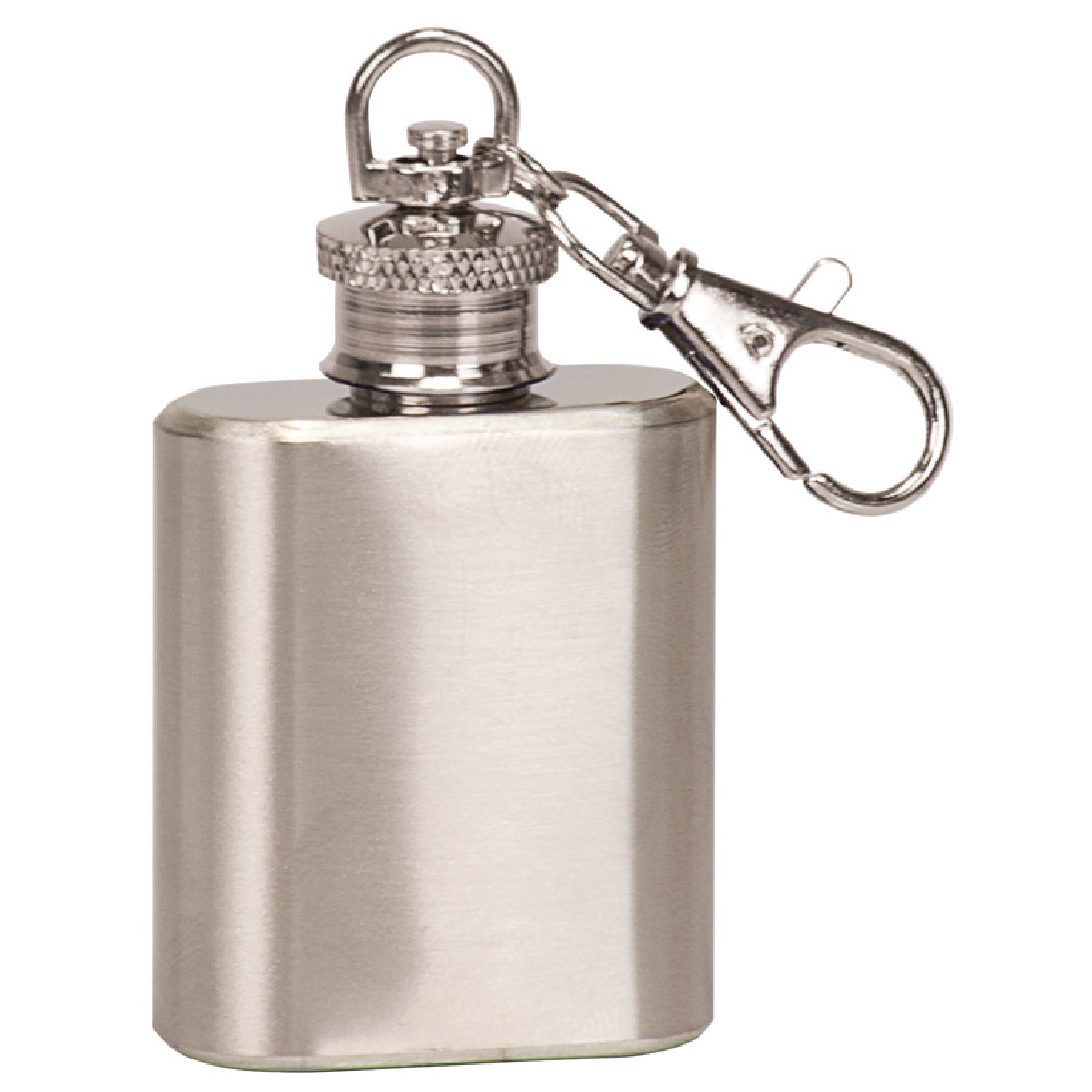 1oz Stainless Steel Flask Keychain 2