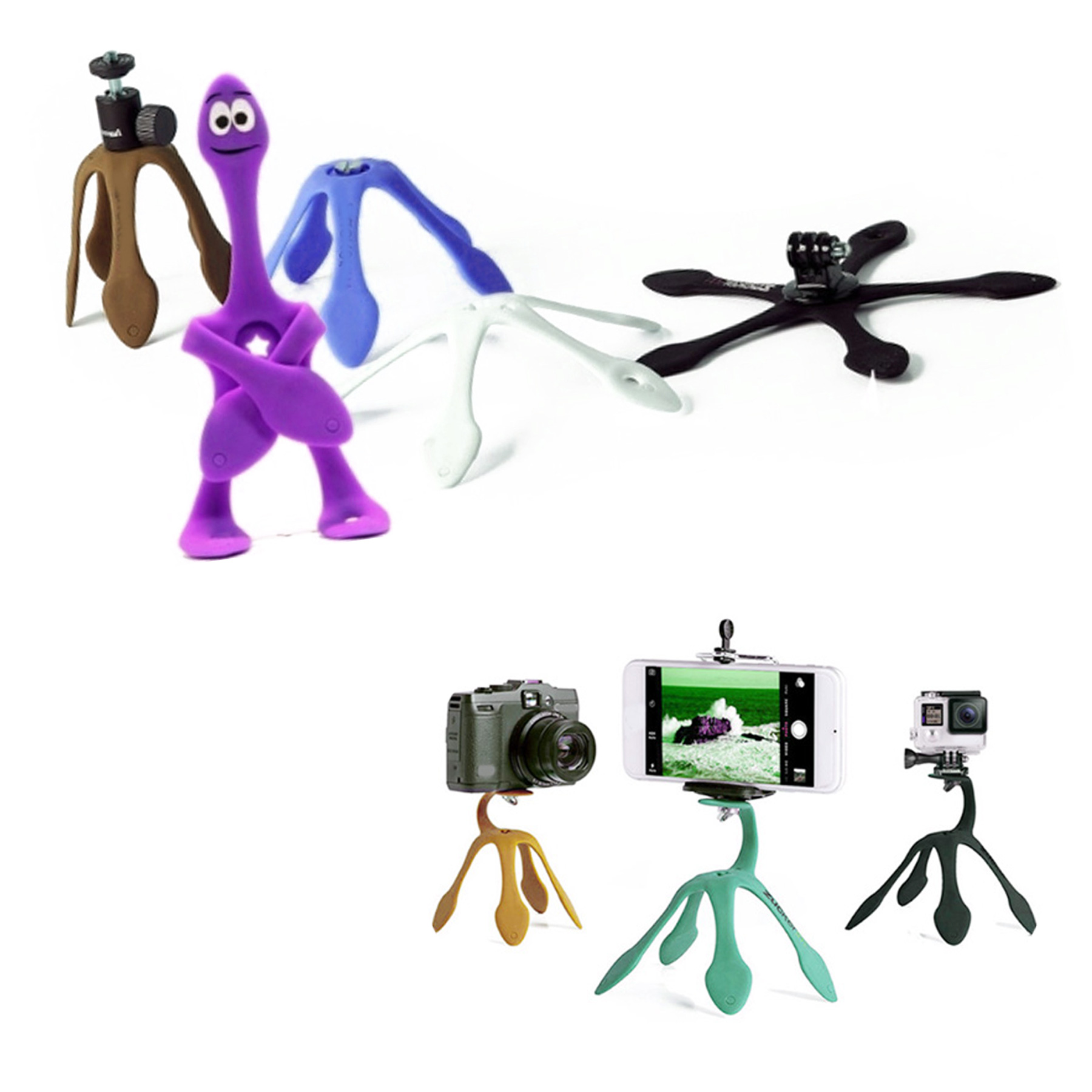 Mini Tripod MountPhone Holder Selfie Stick 2