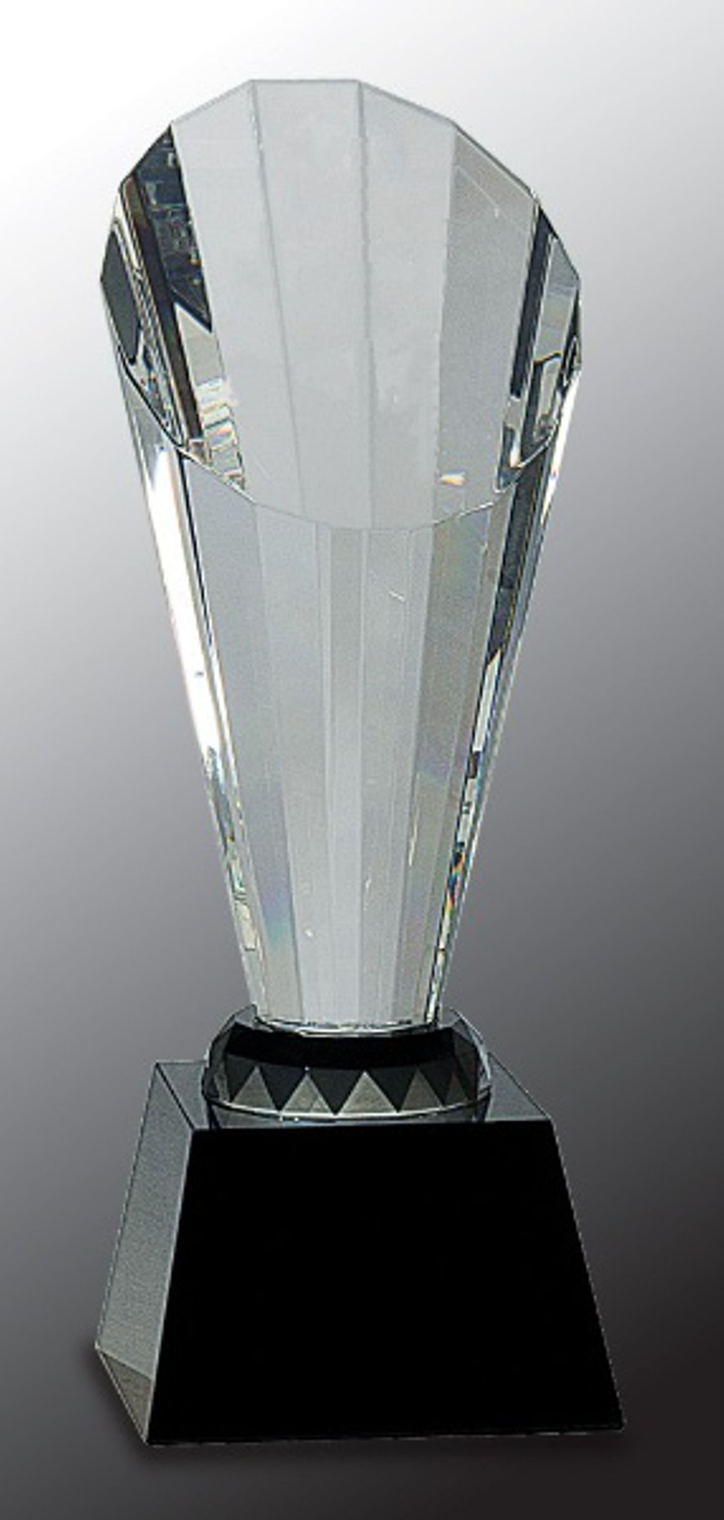 10" Clear Crystal Faceted Rising Spire Award on Black Base 2
