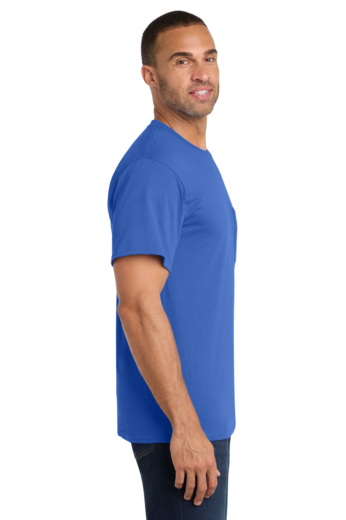 Port & Co Core Cotton Pocket Tee. PC54P 53