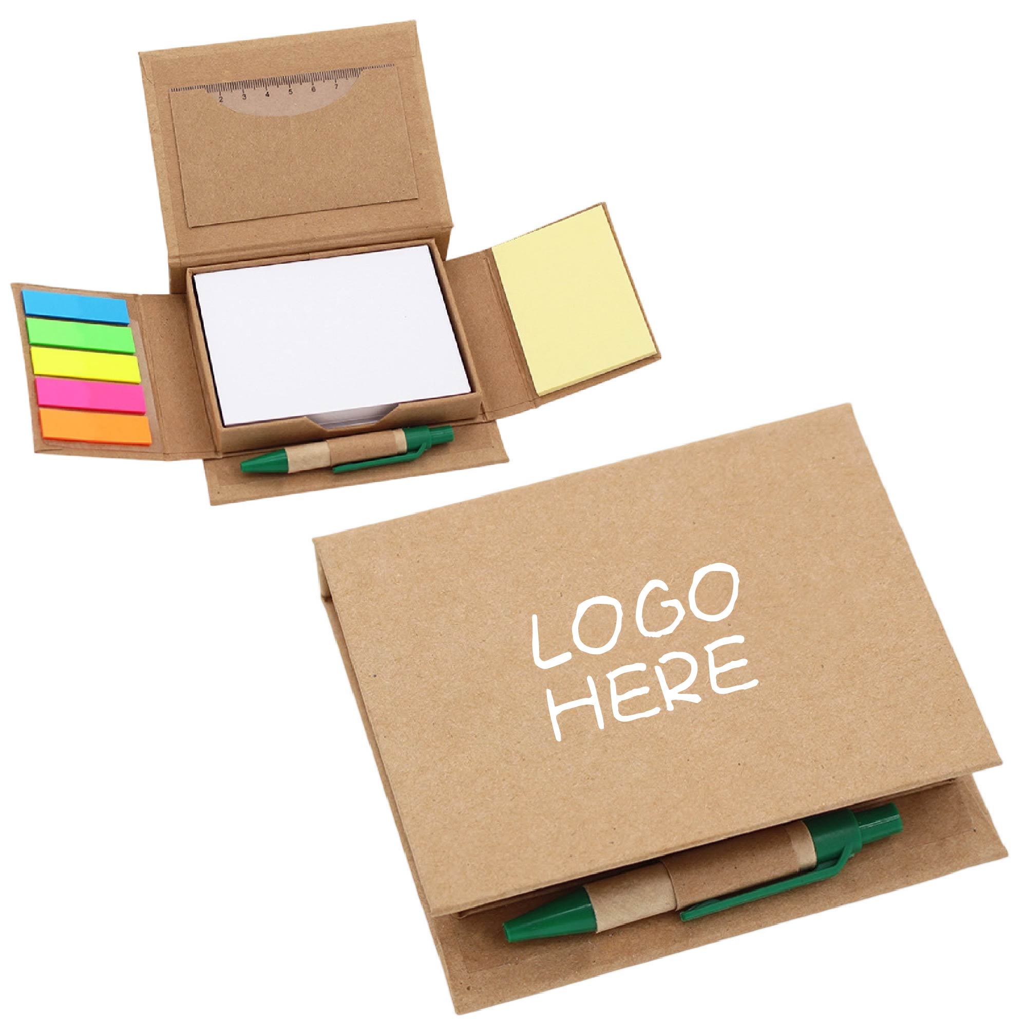Eco Sticky Notes Box Set Memo Pad with White Paper and Pen 1