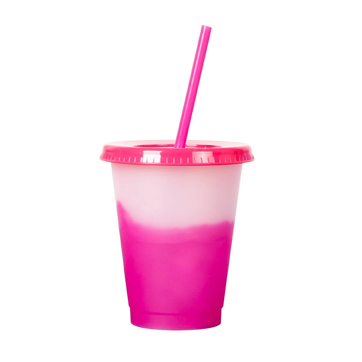 12oz Color Changing Plastic Straw Cup 6