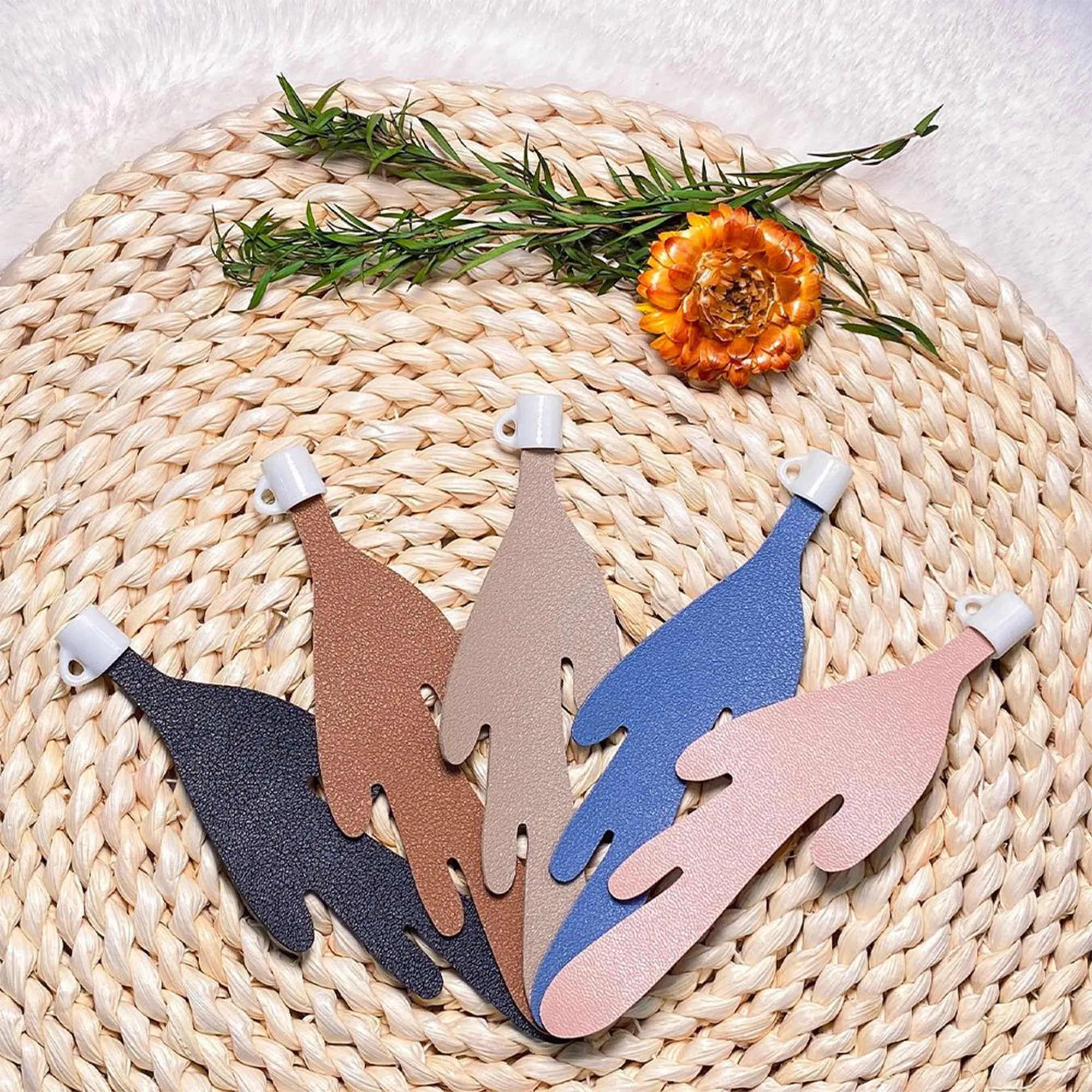 Custom Leather Bookmark With Spilled Coffee Design 7