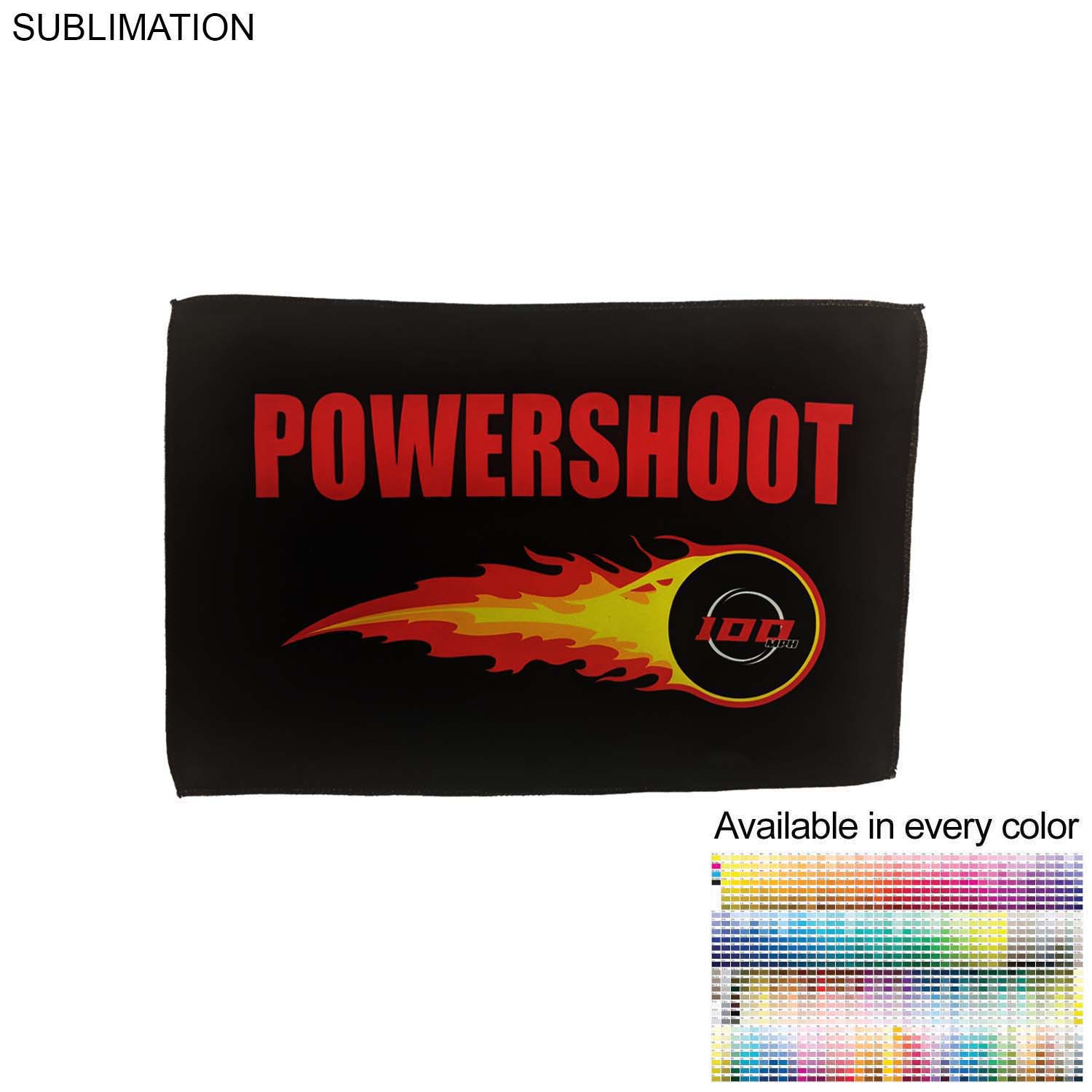 Microfiber Moisture Wicking, Cooling, Sports Suede Towel, 12x18, Sublimated Edge to Edge 8