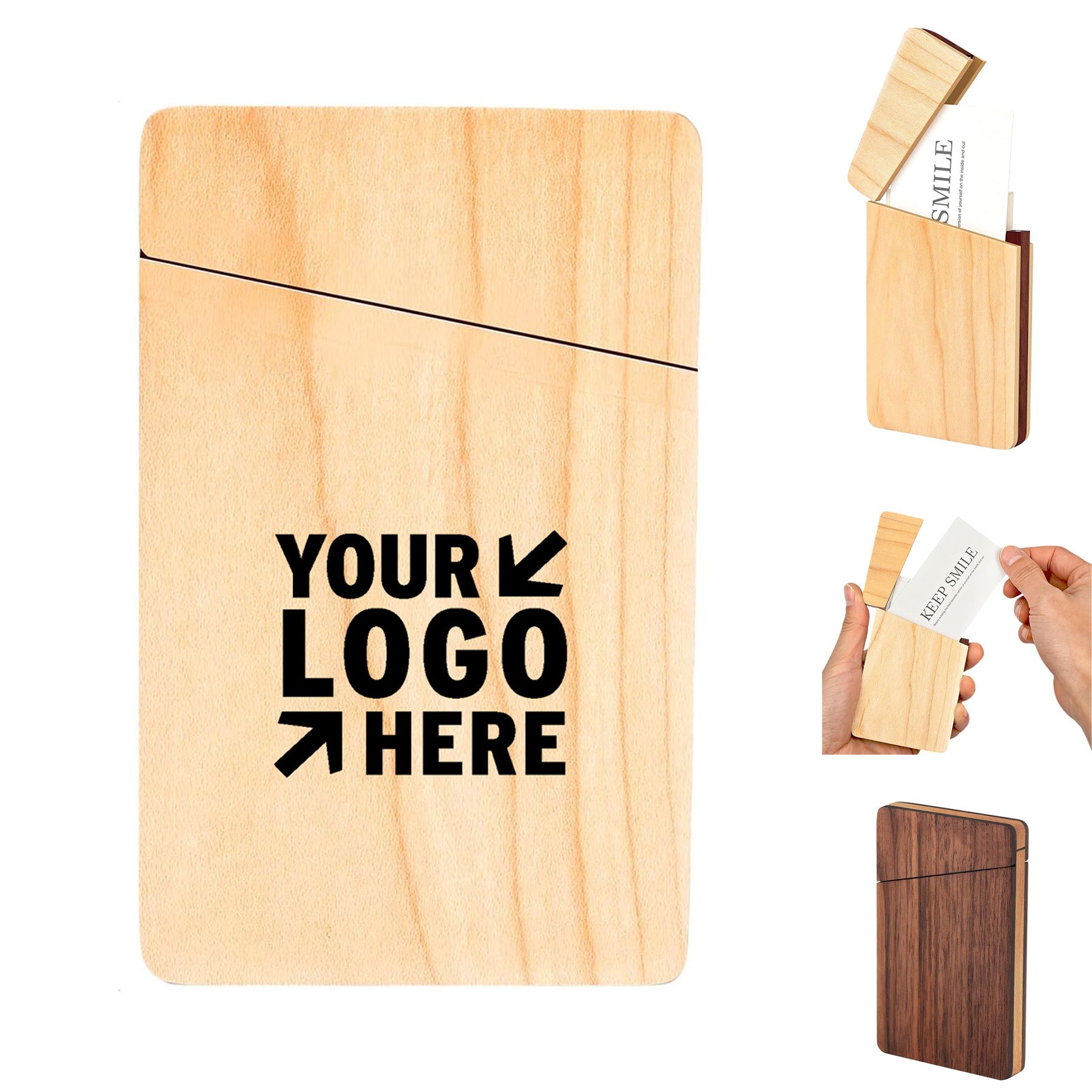 Wood Business Card Holder