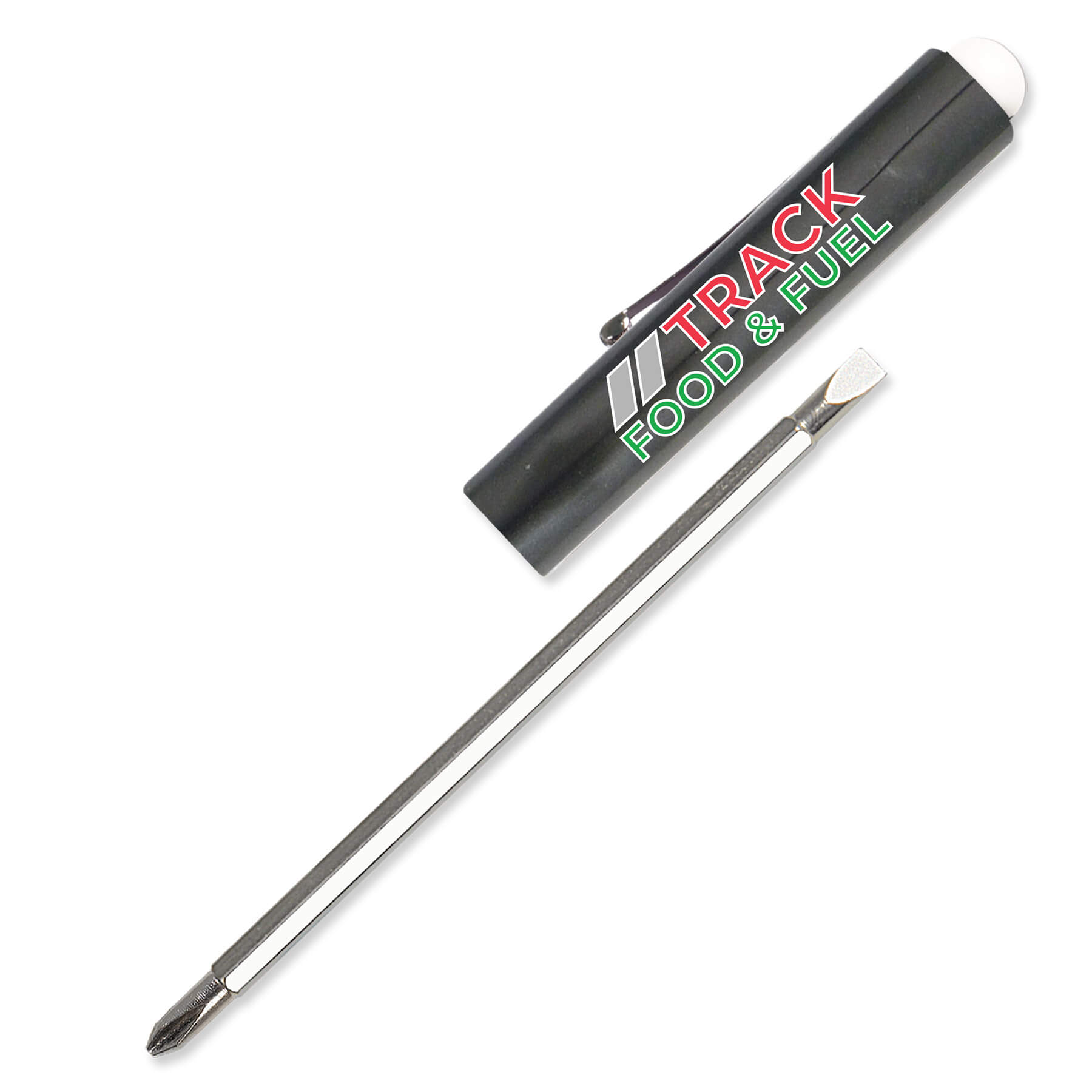 Jumbo Pocket Screwdriver Reversible Flat Blade + Button 5