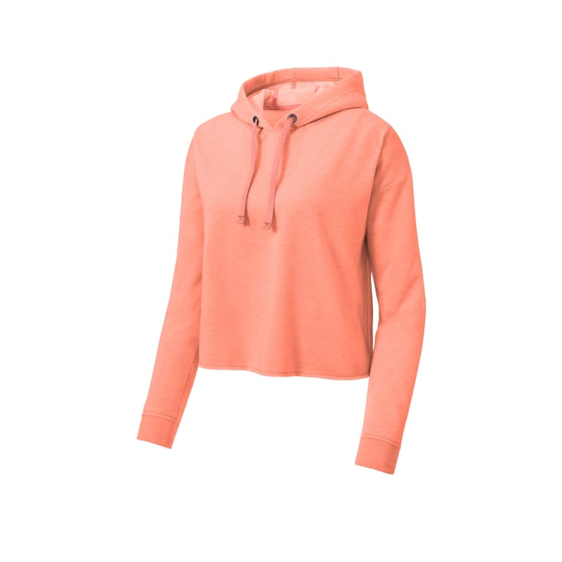 Sport-Tek Women's PosiCharge Tri-Blend Wicking Fleece Crop Hooded Pullover, custom hoodie or sweatshirt with logo imprint 9