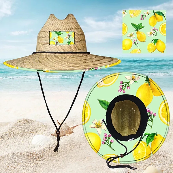 56-58cm Custom Logo Sun Protection Straw Hat 3