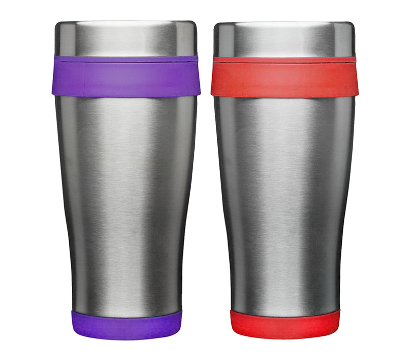 Stainless Steel Tumbler with Plastic Lid, 16 oz. 5