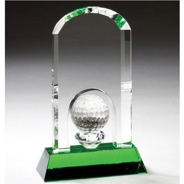 Domed Crystal Golf Award 7