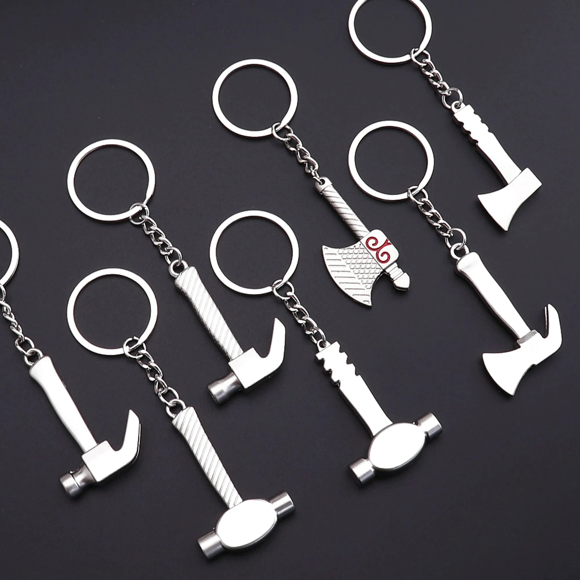 Metal Axe Tool Keychain 7