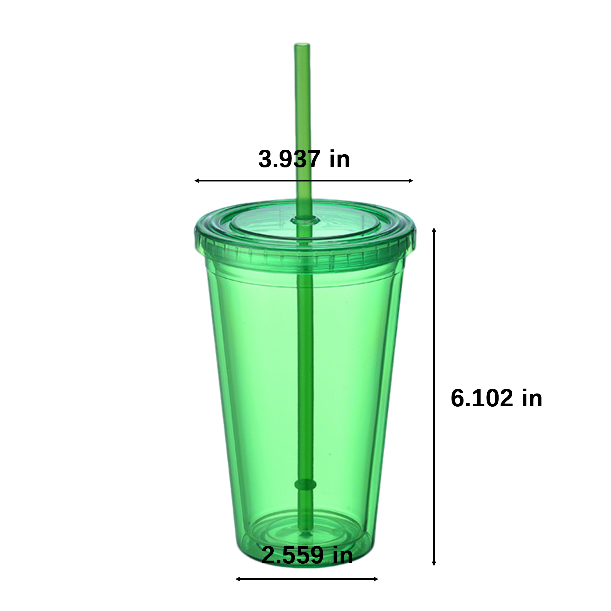 16 Ounce Double Wall Insulated Tumbler With Straw 4