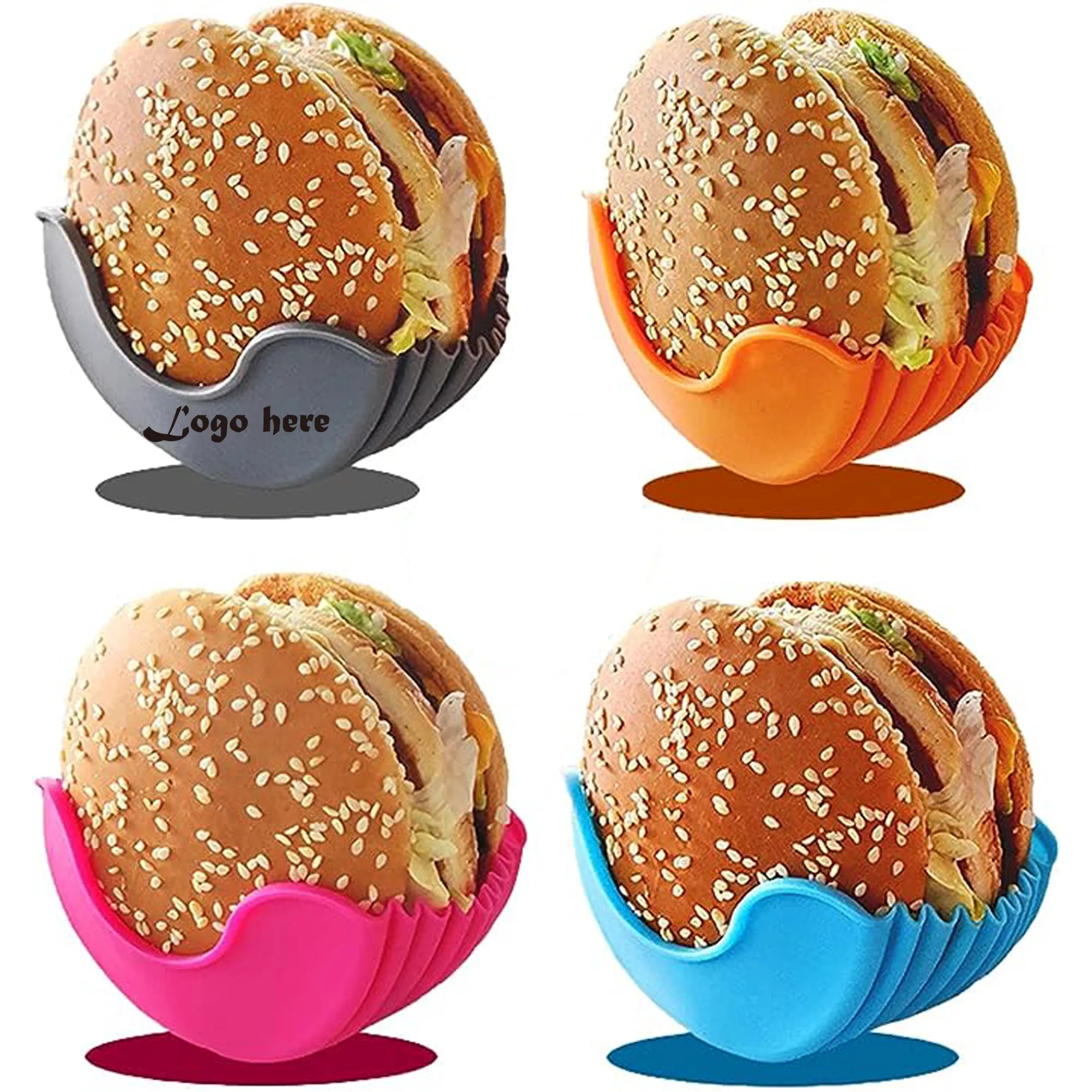 MOQ 50 PCS Retractable Silicone Burger Holder 3