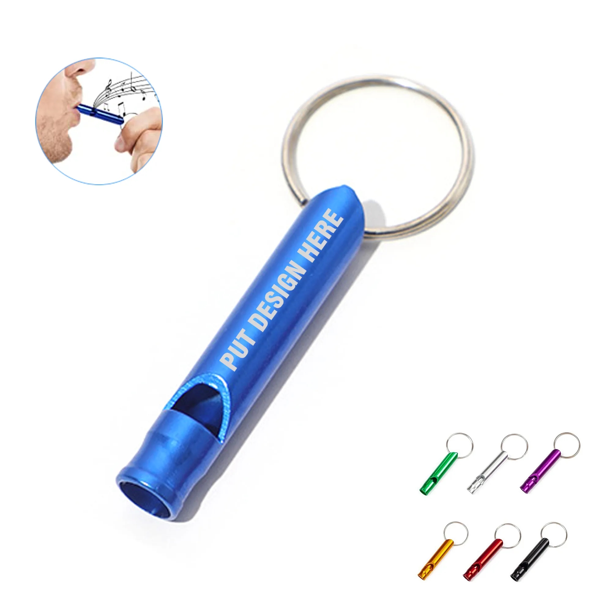 Sharp Loud Outdoor survival metal Mini Whistle MOQ 100PCS 2
