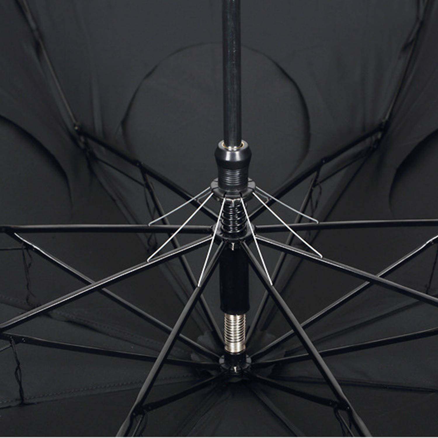 Two Fold Double-Layer Windproof Semi-Automatic Umbrella 1