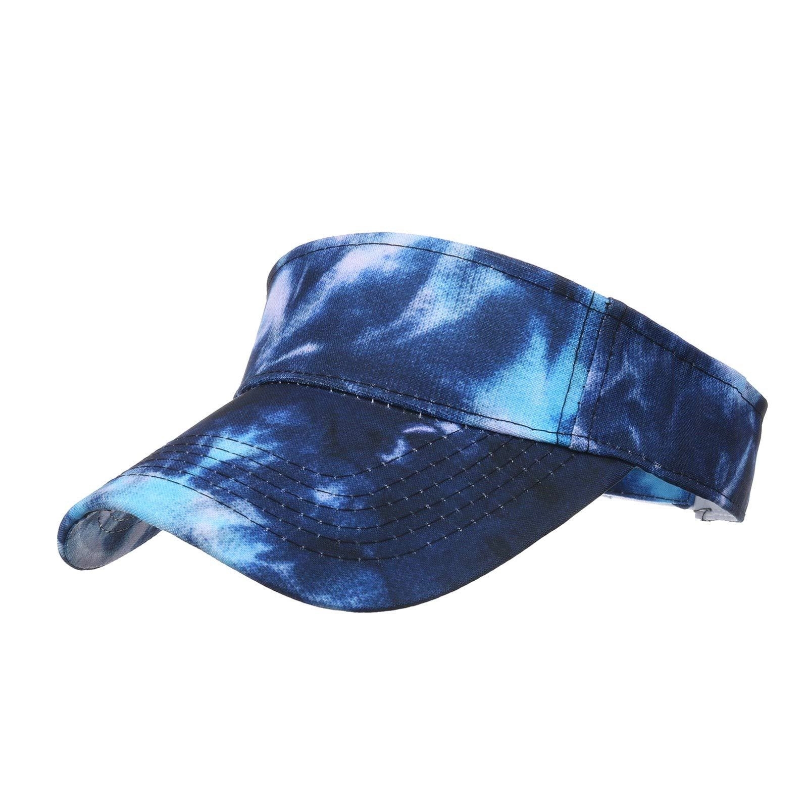 Custom tie-dyed Sun Visor Caps for Unisex 5