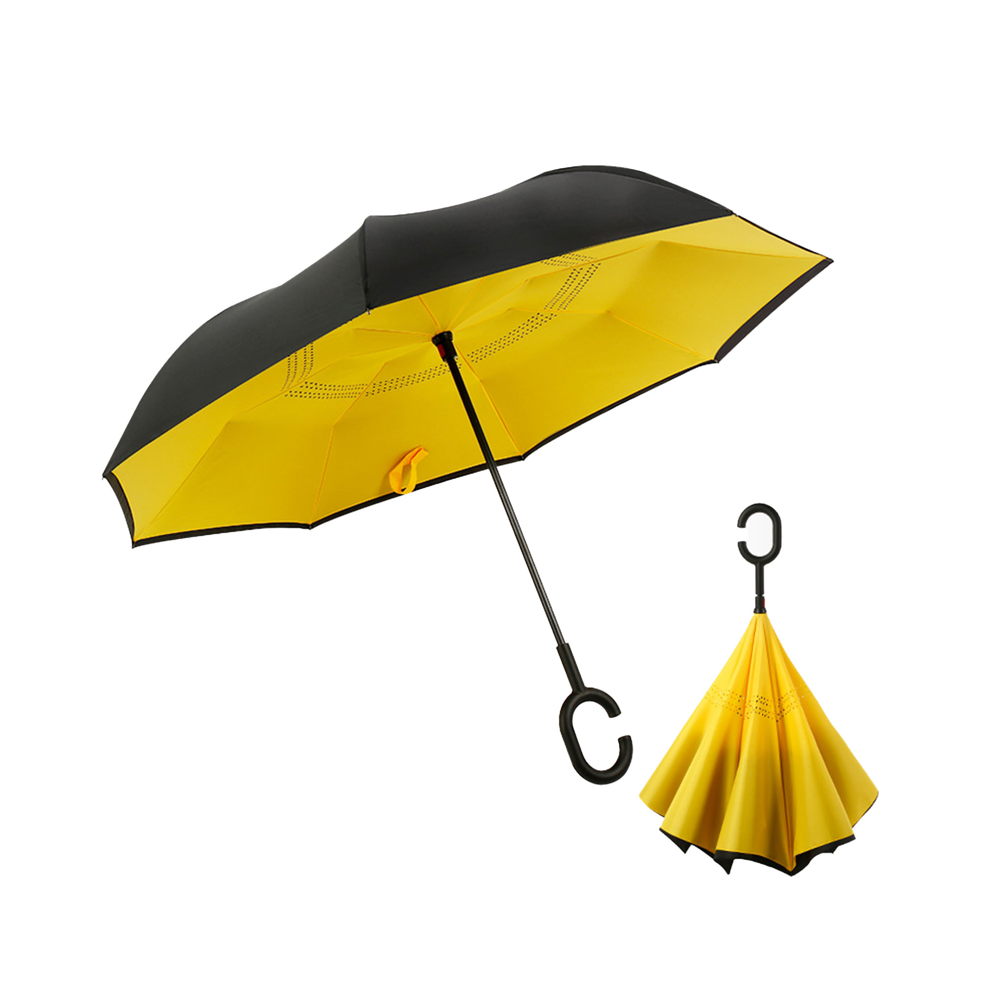 Windproof Double Layer Folding Inverted Umbrella 9