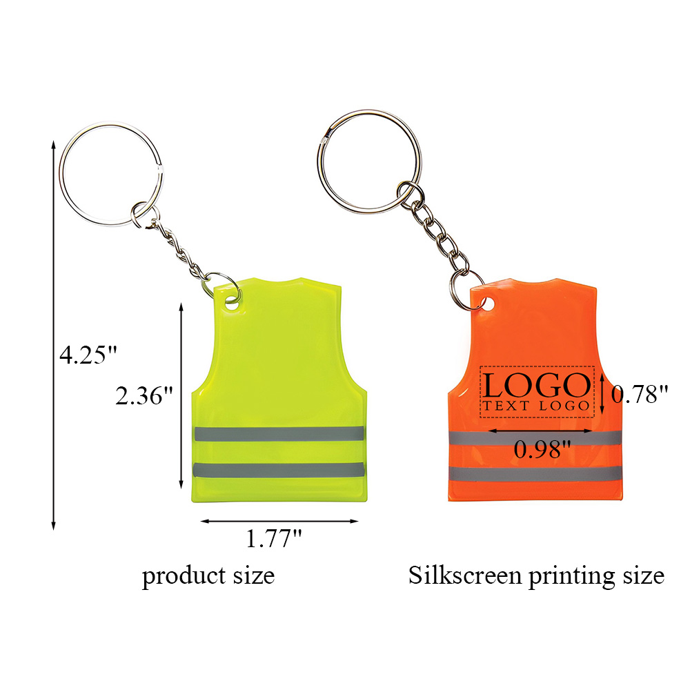 Custom Reflective Safety Vest Keytag 6
