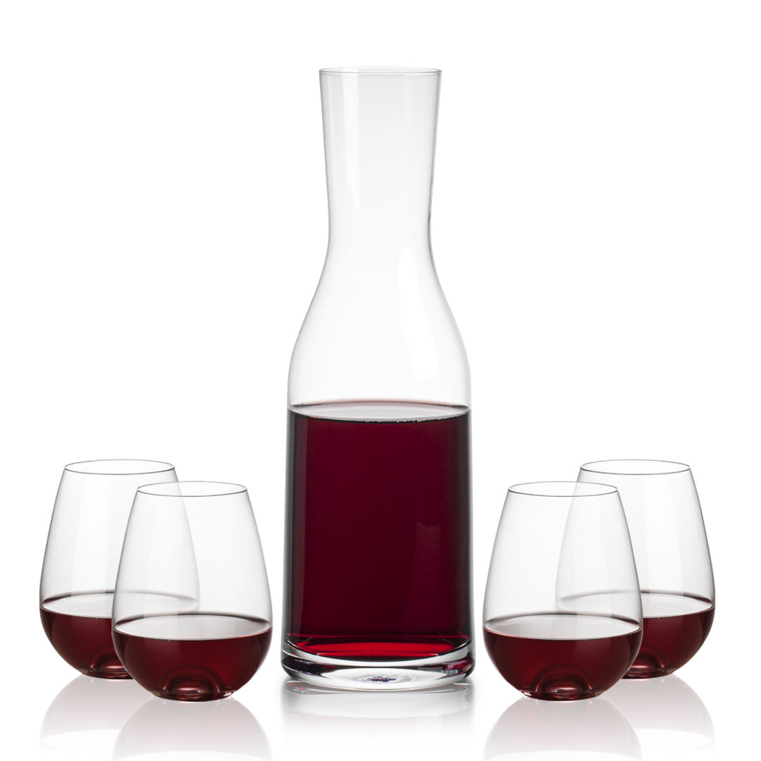 Caldmore Carafe & Edderton Stemless Wine 6