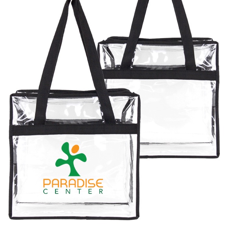 Clear Zippered Stadium Tote 7